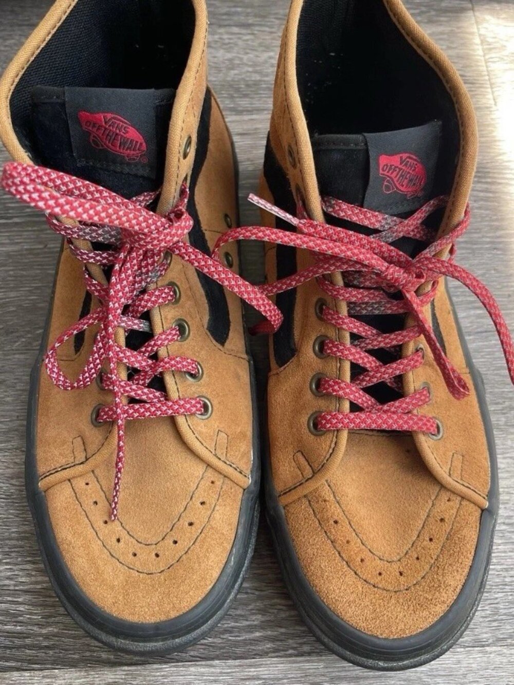 Vans Sentry sk8 Hi Hiker Suede Wheat Glazed Ginger Brown Men's Sz 7.5 Women’s 9